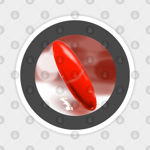 Red Pill Rabbit Hole Magnet by Eyetrip